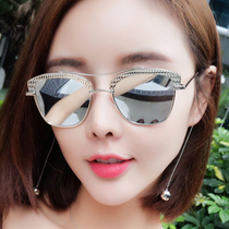 2021 new fashion sunglasses female face small tide round face sun glasses star with glasses eye UV