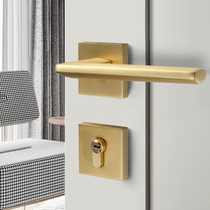 Split door lock New Chinese silent magnetic suction room lock in bedroom drawing wooden door lock light luxury modern simple