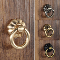 New Chinese Antique Copper Draw Round Round Handle Draw Draw Draw Draw Ocean Pull Ring Retro Handle