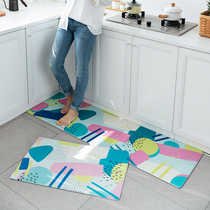 Kitchen Ground Mat Non-slip Anti-Oil Home Erasable free strip pvc mat waterproof kitchen rug Nordic foot mat