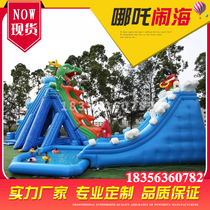 Mobile water park equipment large adult bracket swimming pool inflatable water slide outdoor breakthrough pool combination
