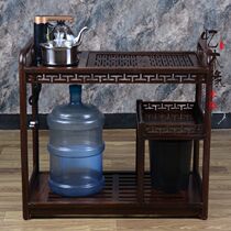 Mahogany furniture African Ebony mobile tea cart kung fu coffee table trolley solid wood tea cabinet tea table tea rack