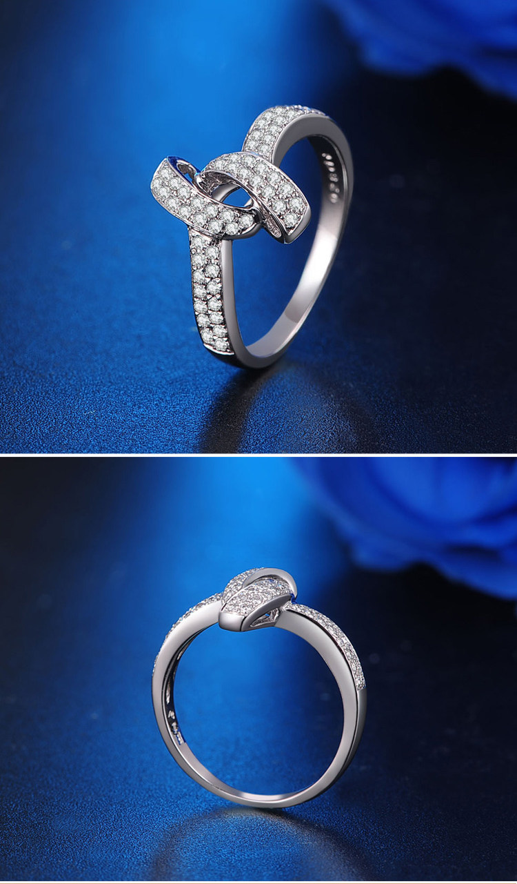 mabelle/玛贝尔钻戒白18k金钻石戒指豪华群镶扭圈女戒