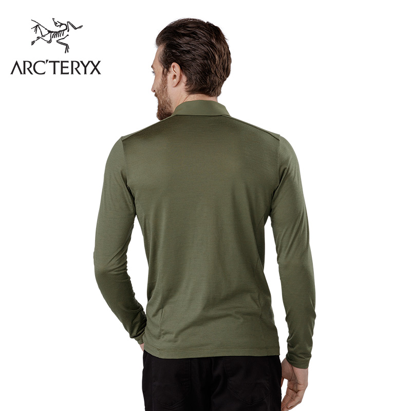 Arcteryx始祖鸟秋冬男款都市休闲舒适长袖POLO衫长袖T恤A2B LS 