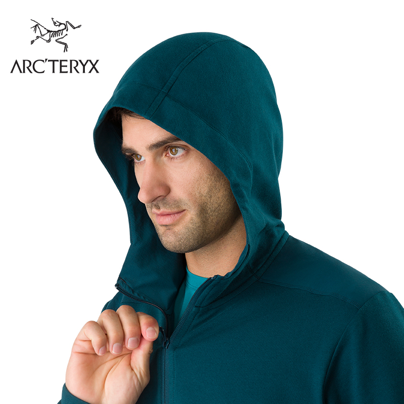 Arcteryx始祖鸟 男款户外日常休闲弹力连帽针织衫休闲外套 Kyson 