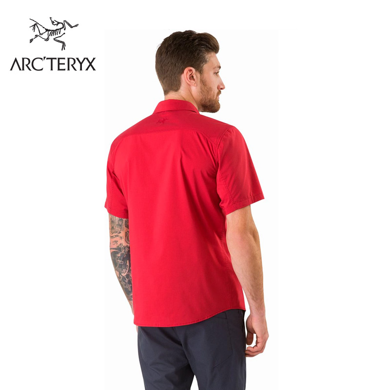 Arcteryx始祖鸟男款日常休闲户外短袖衬衣衬衫 Kaslo 