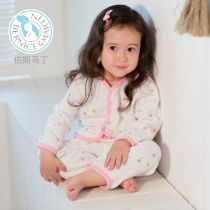 Perth Martin baby pajamas cotton gauze long sleeve pajamas baby pajamas underwear boys and girls home clothes