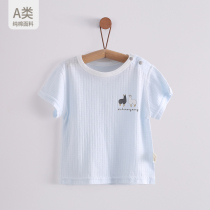 Special clearance baby short sleeve T-shirt cotton summer thin mens and womens single coat summer clothes baby boneless
