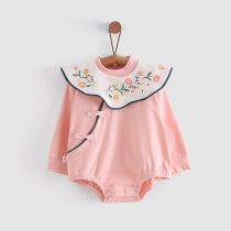 Baby spring clothes out of one-piece clothes thin Chinese style Spring and Autumn wear womens baby triangle clothes