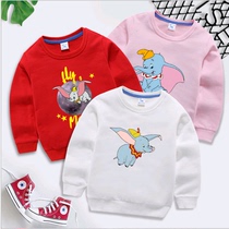 Childrens clothing sweater 2021 spring and autumn clothing men and women fashion long sleeve top childrens baby pullover cotton foreign tide tide