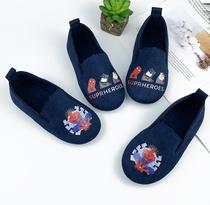 Childrens male home slippers soft bottom autumn and winter Spider Man a pedal cloth shoes Baby Kindergarten indoor floor shoes
