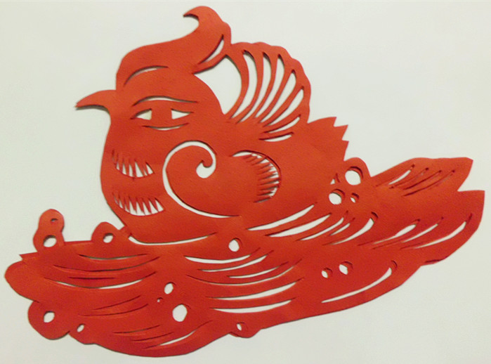纯手工diy鸟类动物剪刻纸jianzhi窗花作品画双面红宣纸特色刀刻画
