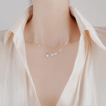 2021 net red explosion smiley letter necklace female simple light luxury niche cold wind fashion jewelry