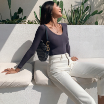 ITSNIKAR long-sleeved T-shirt womens autumn 2019 new sweater bottoming shirt slim all-match one-piece