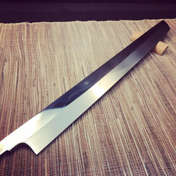 日本进口【玄海正国】满月/新月富士山本烧先丸/切付/正夫柳刃