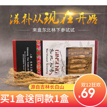 Buy one sent a long white Mountain wild Mountain ginseng Ginseng Gift Box to Northeast Lin Lower Ginseng Bubble Wine Whole Branch Ginseng Mid Autumn Gift