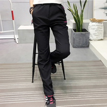 Stormtrooper pants womens spring autumn and winter outdoor waterproof and windproof four-sided elastic warm sports hiking sports mountaineering soft shell trousers