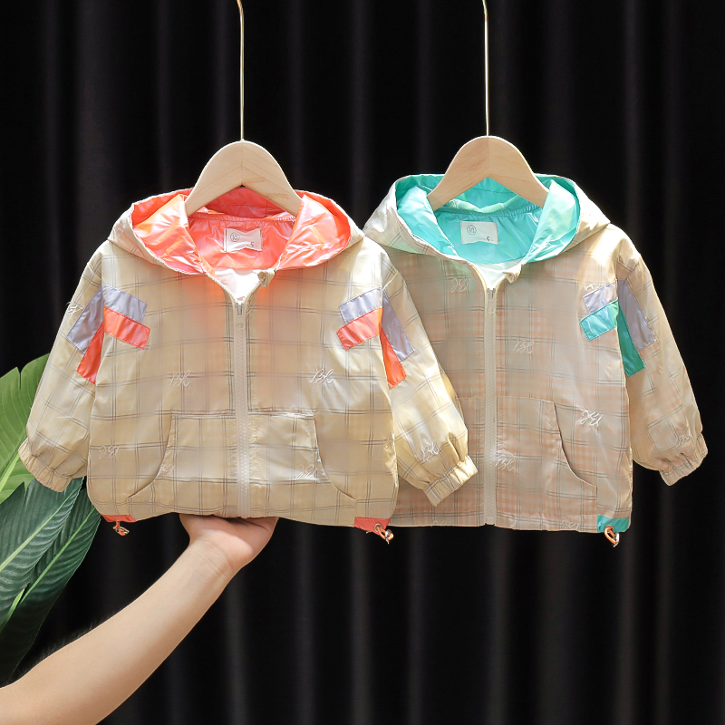 Baby autumn coat 2020 new boy plaid stormtrooper spring and autumn children and infants foreign air top tide