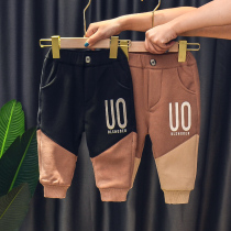 Boy pants autumn winter clothing 2019 new childrens trousers Korean baby plus velvet padded casual pants tide