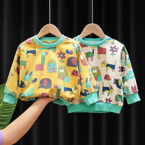 Childrens wear baby sweatshirt 2020 new spring and autumn clothing for boys Korean version of baby childrens cartoon bottom shirt foreign style jacket