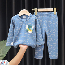 Childrens autumn and winter underwear set baby new pullover autumn clothes boys baby cotton home wear pajamas