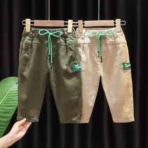 Childrens autumn trousers 2021 new spring and autumn Korean version of foreign style trousers boys and children baby handsome casual pants trend