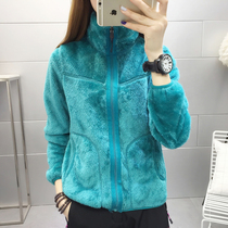 Fall winter fleece women's sports hiking coat outdoor cardigan polar fleece men padded warm double-sided fleece fall winter