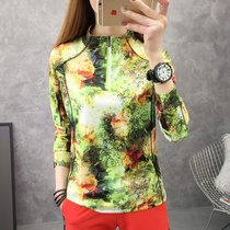 Spring and summer thin quick-drying women's long sleeve shirt slim slim collar jacket UV protection outdoor women's clothing