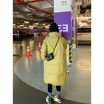 Cotton-padded womens autumn and winter 2021 new cotton-padded jacket jacket design sense niche explosive medium and long small man