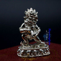 Tibetan Buddhist supplies sterling silver red God of Wealth Buddha statue five-way God of wealth Buddha small Buddha ornaments