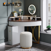 Corner triangle dressing table bedroom modern simple light luxury high-end corner dressing table storage cabinet integrated multi-function