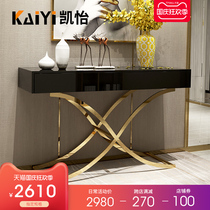 Porch cabinet porch table light luxury modern simple living room black and white storage cabinet Hall wine cabinet partition cabinet