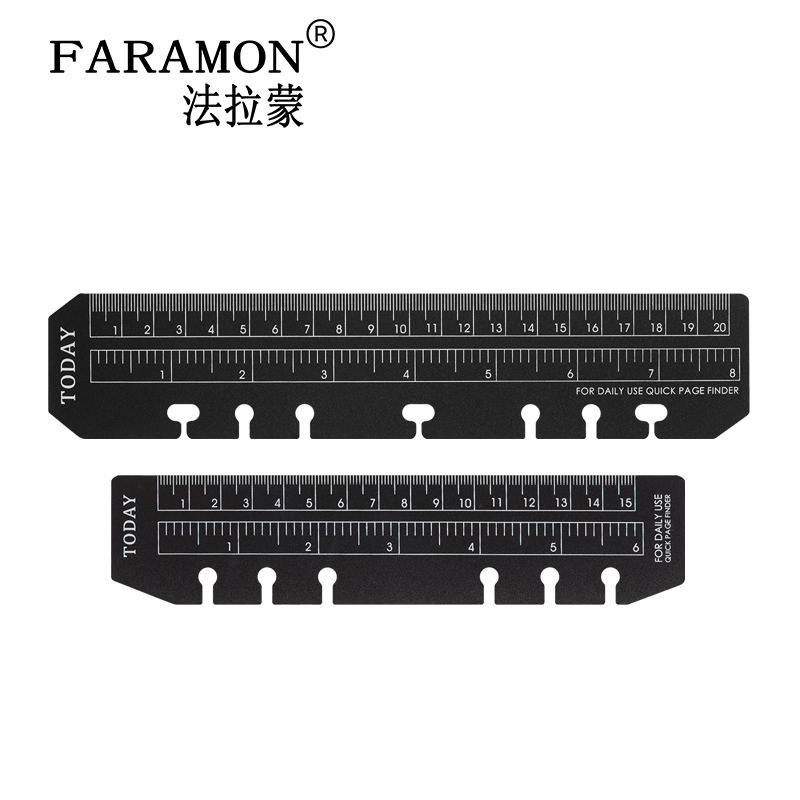 法拉蒙 活页本专用PVC直尺子 高精度卡尺 精确到毫米 A6/A5款可选产品展示图2