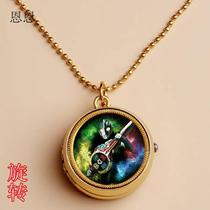 Rotating anime Ultraman childrens watch for boys and girls Student pocket watch Exam birthday pendant Quartz Necklace hanging watch