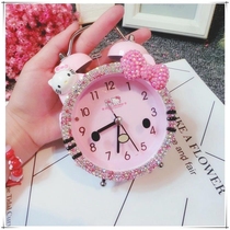 kitty hello girl Kitty girl male cute cartoon primary school student master alarm clock kt cat child pink hello