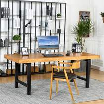 American home desktop solid wood computer desk double desk simple modern long strip desk writing desk table