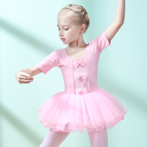 Binnashi childrens dance clothes summer girls practice clothes childrens ballet dress Chinese dance dress one-piece dance dress