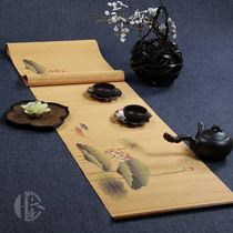 Tea mat Bamboo mat Tea curtain Zen Kung Fu tea mat Japanese tea table flag Dry tea mat Tea Ceremony Six gentlemen insulation mat