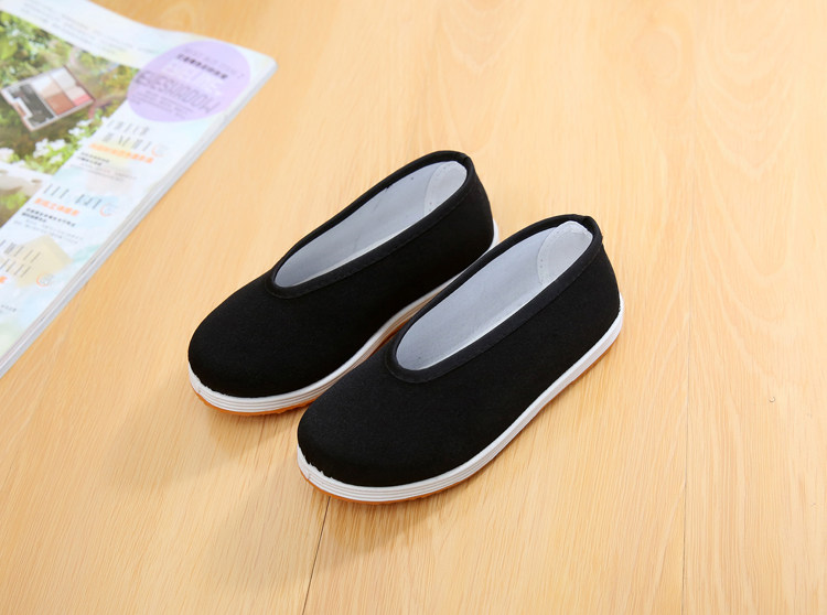 2021老北京小童圆口鞋男童鞋透气防滑单鞋舞台表演鞋黑色小布鞋