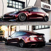 Suitable for tesla tesla model3 modified front lip and rear lip carbon fiber sports tail side skirt small surround