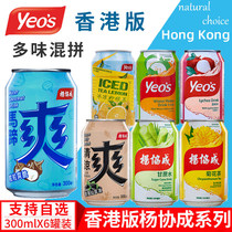 Malaysia produced Hong Kong version Yang Xiecheng horseshoe cool cool cool sugar cane water chrysanthemum tea drink 300mlX6 cans