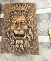 Sandstone Lion Head Flowing Water Landscape Sandstone Fountain Spout Sculpture Pendulum of Pavilion Pond Wall