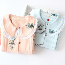 Autumn and winter days Moon clothes cotton cotton cotton postpartum breastfeeding pregnant women warm and thick pajamas maternal household clothes autumn
