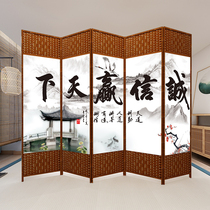 Maishe Chinese screen partition Living room folding mobile decorative wall Simple modern room Bedroom entrance folding screen easy