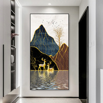 Diamond painting cross stitch 2021 New Full diamond crystal masonry stickers living room porch vertical version point stick Diamond light luxury wind