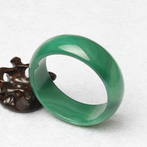 Natural Widening Thickened Green Agate Bracelet Green Jade Bracelet Childrens Jade Medullary Bracelet Retro Shaped Round Strips Jade Bracelet