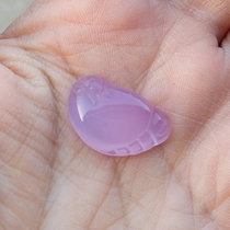 Hibiscus jade pendant pink jade medullary pendant natural bluefield jade hibiscus jade Jade Happy Pendant female