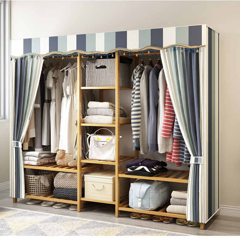 衣柜实木简约宿舍衣橱经济出租房用