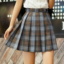 Original genuine JK uniform grid skirt Halloween color system skirt pleated skirt (Jingling Island) girlfriends