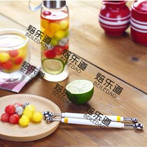 Strawberry man double-headed mini digging ball spoon digging ball device Fruit digging strawberry spoon Dish decoration decoration embellishment tool